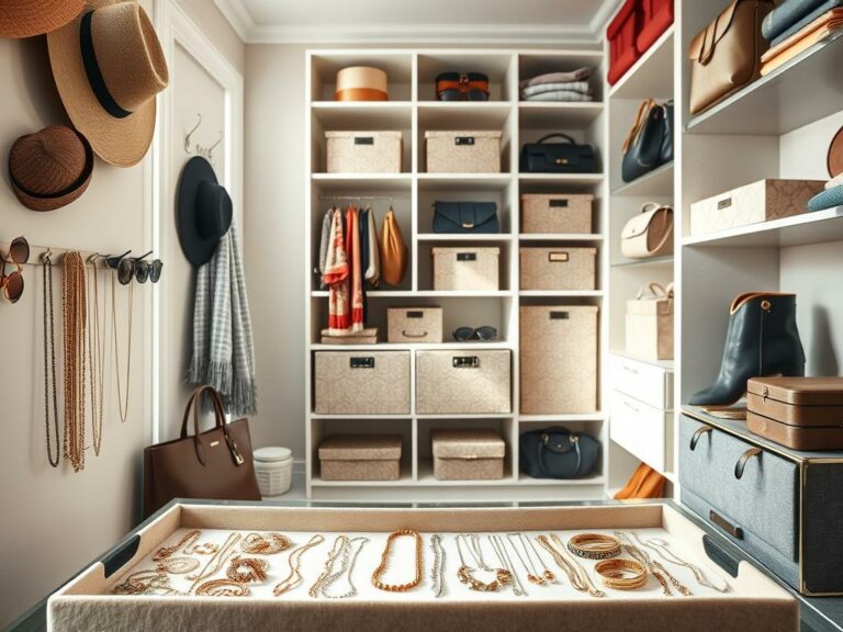 organize accessories closet