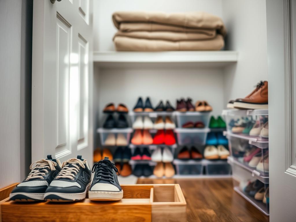 organize shoes closet