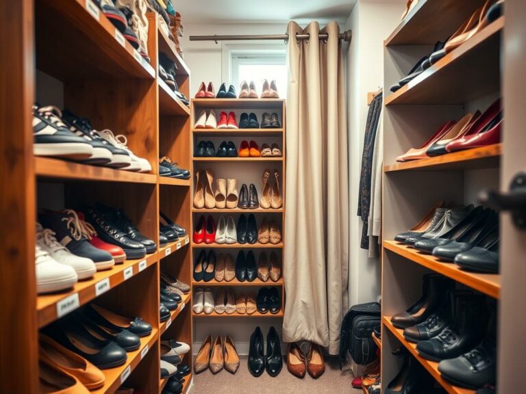 organize shoes closet